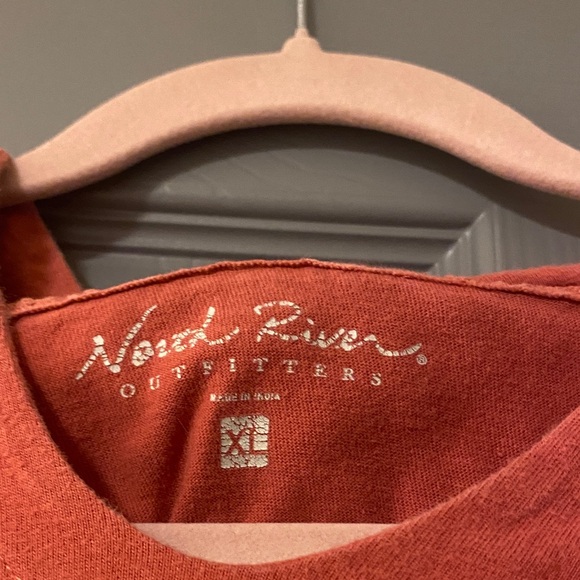 Coral Hooded Long Sleeve Top North River Outfitters Size XL Boho Hoodie - Picture 2 of 6